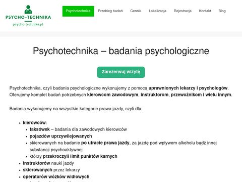 Psycho-technika.pl Warszawa