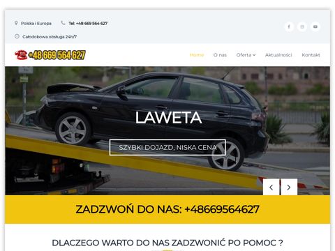 Pomoc-drogowa-24.com.pl holowanie, laweta