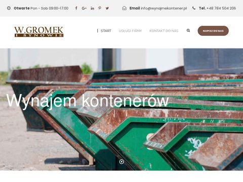 Wynajmekontener.pl kontenery na gruz Warszawa
