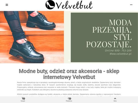 Velvetbut.pl wizytowe eleganckie obuwie i ubrania