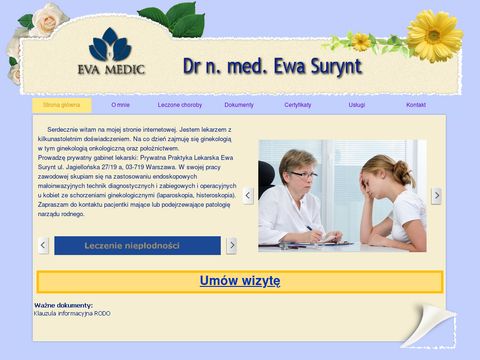 Ginekolog-onkolog.cliniccentre.eu dr Ewa Syrynt