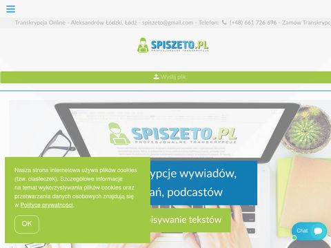 SpiszeTo.pl transkrypcje