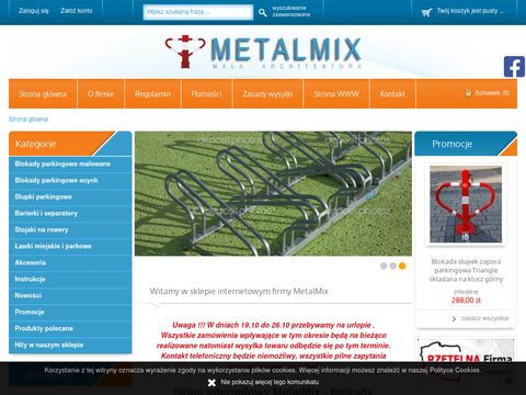 Sklep.metalmix.info ze stojakami na rowery