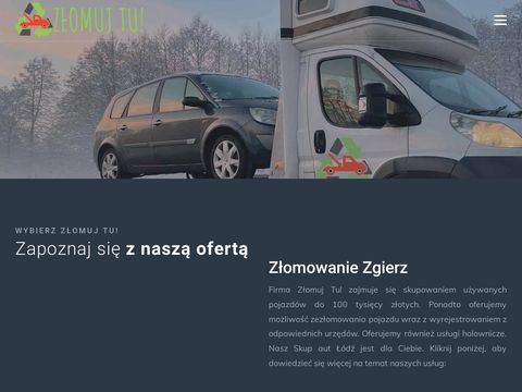 Zlomujtu.pl złomowanie aut Łódź