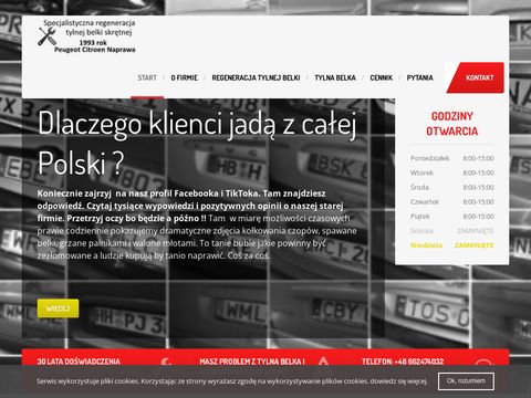 Szmytek.pl wymiana tylnej belki xsara