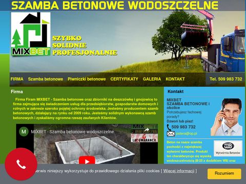 Mixbet.radom.pl - szamba betonowe wodoszczelne