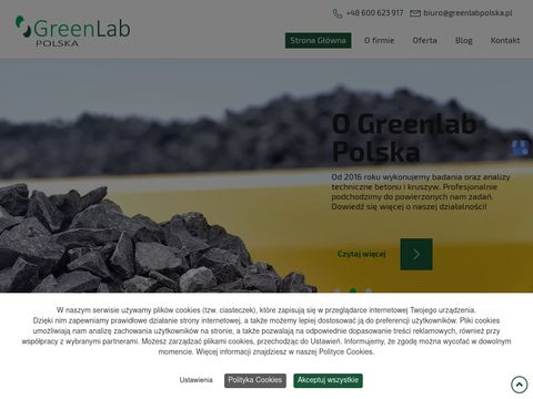Greenlabpolska.pl badania mieszanek betonowych