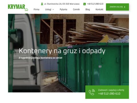 Krymar.eu - kontenery na gruz Warszawa