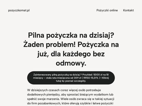Pożyczki pozabankowe - pożyczkomat.pl