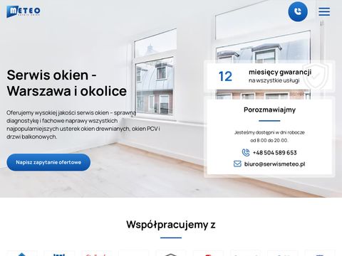 Serwismeteo.pl naprawa okien, regulacja Warszawa