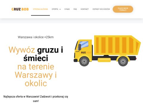 Gruzbob.pl - wywóz gruzu i kontenery Warszawa
