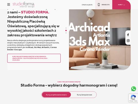 Studio-forma.edu.pl - kursy projektowania wnętrz