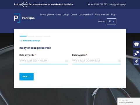 Parkujgo.pl parking Balice lotnisko