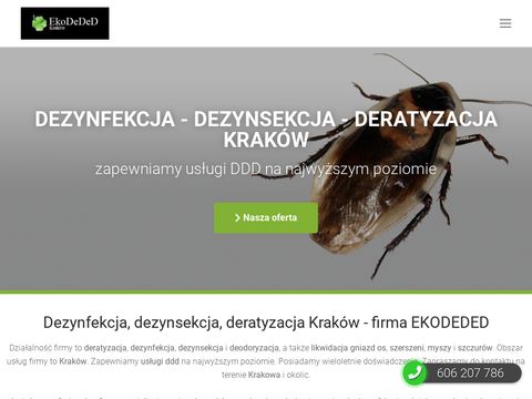 Firma usługowa Ekodeded dezynsekcja Kraków